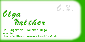 olga walther business card